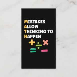 Cartão De Visita Professor de Matemática na Pré-escola Matemátic