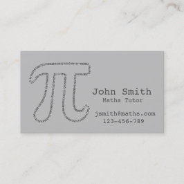 Cartão De Visita Professor de matemática ou na moda de matemática a