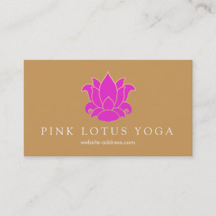 Cartão De Visita Professor de Meditação e Ioga de Lotus Rosa