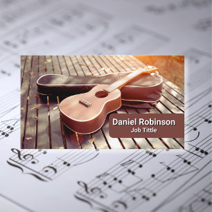 Cartão De Visita Professor de Música de Ukulele
