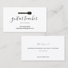 Cartão De Visita Professor de música moderna legal.