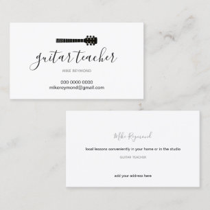 Cartão De Visita Professor de música moderna legal.