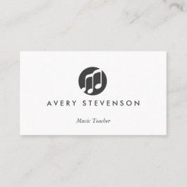 Cartão De Visita Professor de Música, Notas de Música, Músico