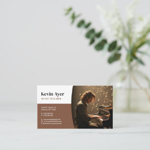 Cartão De Visita Professor de Música   Piano