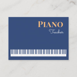 Cartão De Visita Professor de Piano Moderno Teclado Música