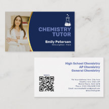 Professor de Química Com Foto, Acentos em Azul Mar