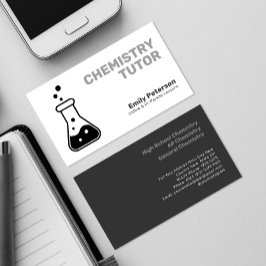 Cartão De Visita Professor de Química Minimalista, Professor de Ciê