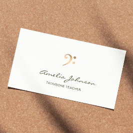 Cartão De Visita Professor de Trombone Profissional de Limpeza de B