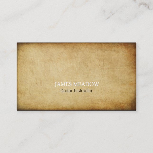 Cartão De Visita Professor de Violão Musical Dark Grunge (Frente)