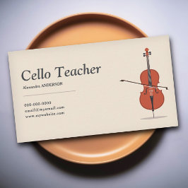 Cartão De Visita Professor de Violoncelo