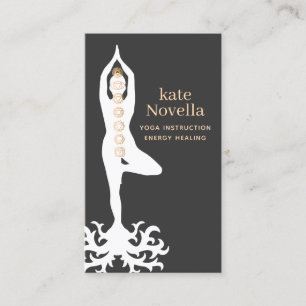 Cartão De Visita Professor de Yoga, Chakras