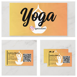 Cartão De Visita Professor de Yoga Instrutor de Yoga Estúdio de Yog
