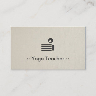 Cartão De Visita Professor de Yoga Profissional Elegante Simples