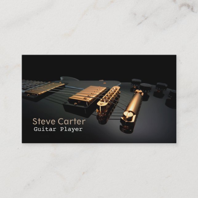 Cartão De Visita Professor elétrico do artista do guitarrista do (Frente)