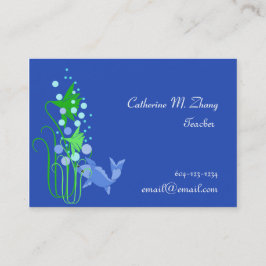 Cartão De Visita professor escolar, peixe, água