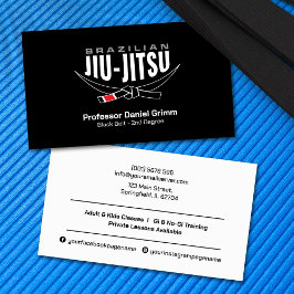 Cartão De Visita Professor moderno de Jiu-Jitsu brasileiro moderno