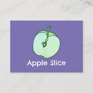 Cartão De Visita Professora da Escola de Frutas da Apple Slice