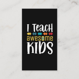 Cartão De Visita Professora de Educação Especial Quebra-cabeça S