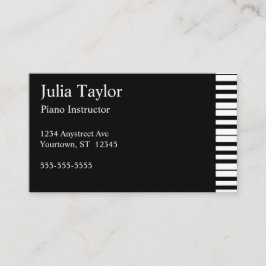 Cartão De Visita Professora de Piano e Teclado Musical