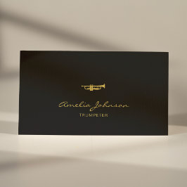 Cartão De Visita Professora Dourada&Negra de Bronze Profissional de