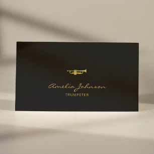 Cartão De Visita Professora Dourada&Negra de Bronze Profissional de