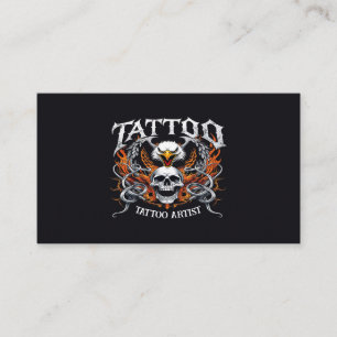 Cartão De Visita Profissão de Artista de Tatuagem Corpo Arte Tat Lo