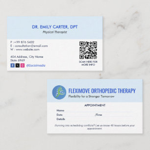 Cartão De Visita Profissão de Terapêutica Ortopedia   Compromisso M