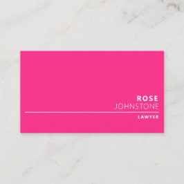 Cartão De Visita Profissão Mínima Profissional de Rosa Quente
