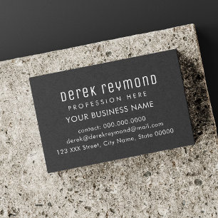 Cartão De Visita Profissão Moderna Negra