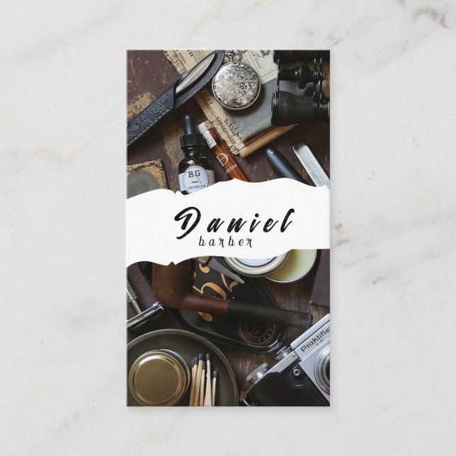 Cartão De Visita Profissionais de cabelo fazem uma impressão durado (Frente)