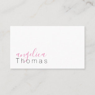 Cartão De Visita Profissional à moda (rosa)