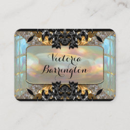 Cartão De Visita Profissional barroco da pérola de Verabickners