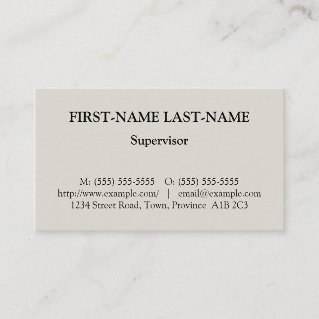 Cartão de visita profissional básico (Frente)