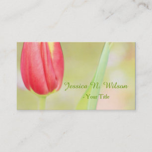 Cartão De Visita Profissional bonito de fotografia de tulipas cor-d