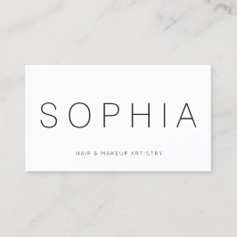 Cartão De Visita Profissional branco minimalista moderno