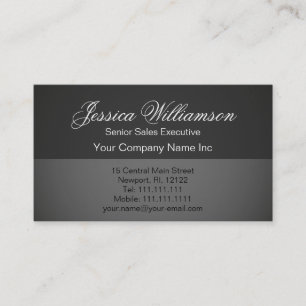 Cartão De Visita Profissional cinzento básico da elegância simple