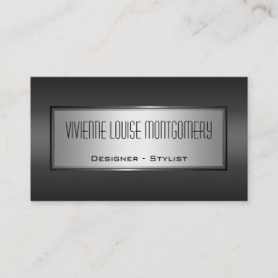 Cartão de visita profissional cinzento moderno do