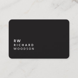 Cartão De Visita Profissional clássico do monograma minimalista