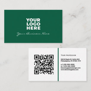 Cartão de Visita Profissional com Código QR e Logo