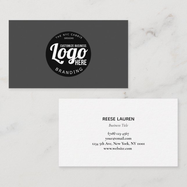 Cartão de visita profissional com logotipo (Frente/Verso)