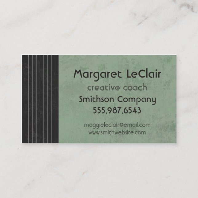 Cartão de visita profissional/criativo do verde (Frente)