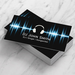 Cartão De Visita Profissional da batida da música do DJ