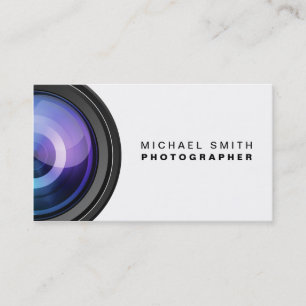 Cartão De Visita Profissional da objectiva da fotografia do
