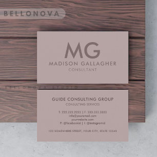 Cartão De Visita Profissional de Cinzas Púrpura, Rosa-de-Marfim Per