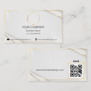 Cartão de visita profissional de código QR Design