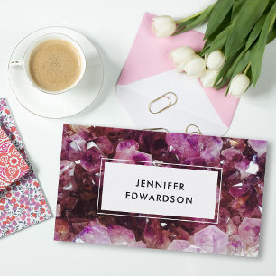 Cartão De Visita Profissional de cristal de pedra preciosa amethyst