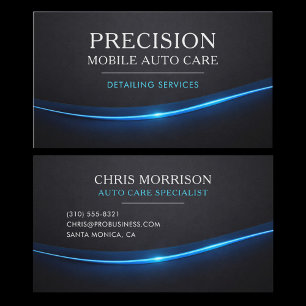 Cartão De Visita Profissional de Cuidados Automotivos Móveis