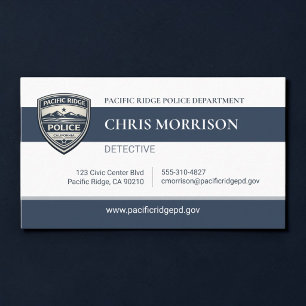 Cartão de Visita Profissional de Detetive da Políc
