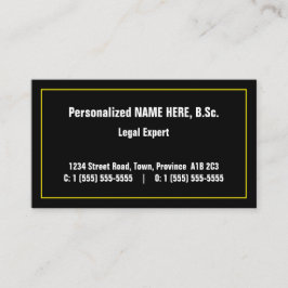 Cartão de visita profissional de direito simples