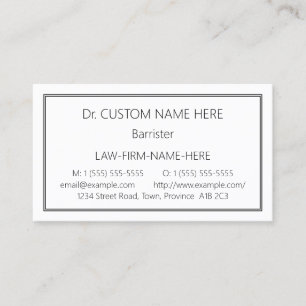 Cartão de visita profissional de direito tradicion